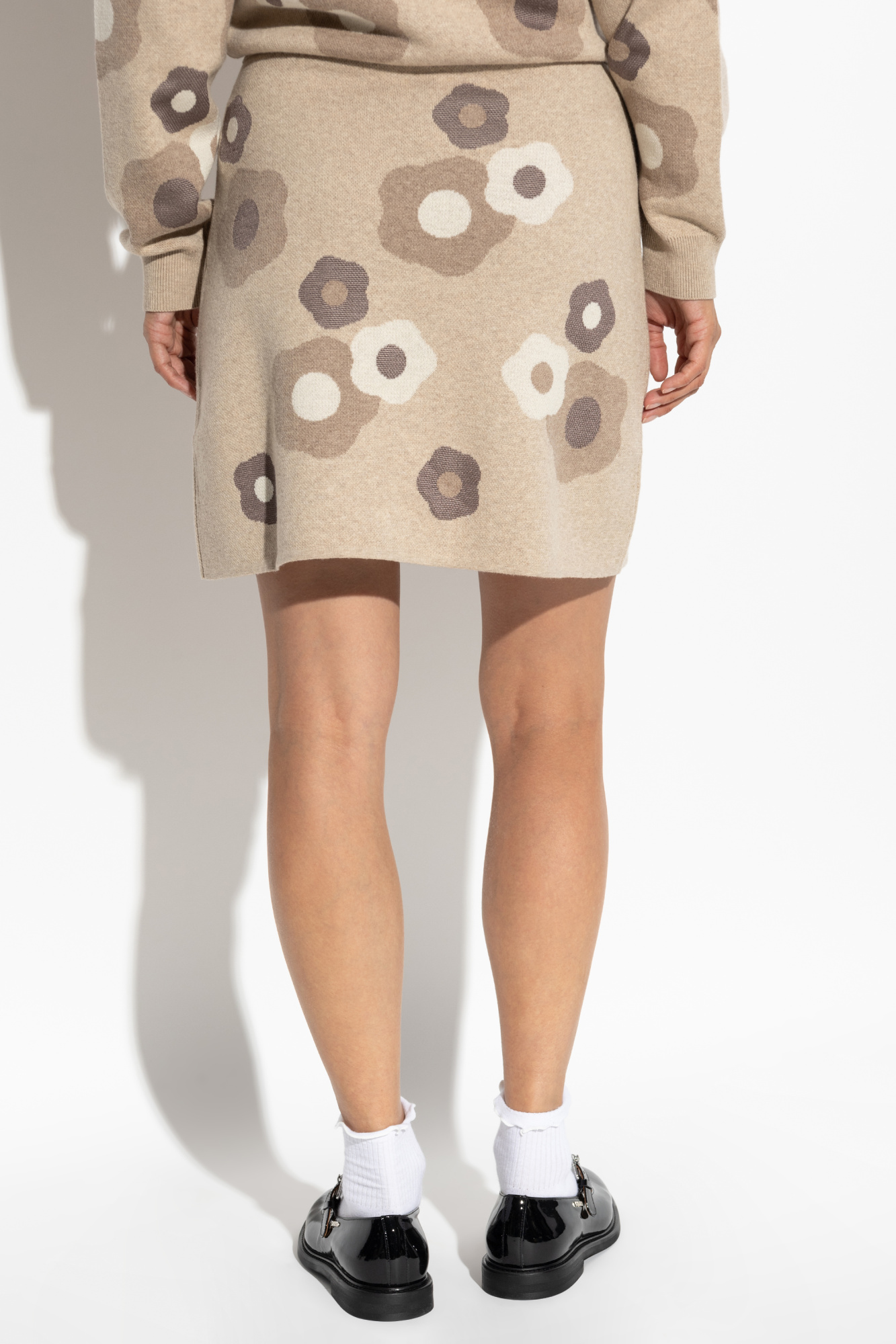 【送料&関税込】Floral Skirt Kenzo Kenzo floral-motif Wool Skirt | Green | FARFETCH